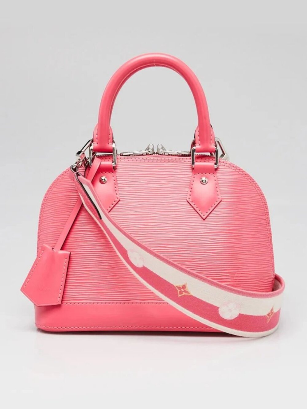 Louis Vuitton Dragon Fruit Epi Leather Alma BB w/ Jacquard Strap